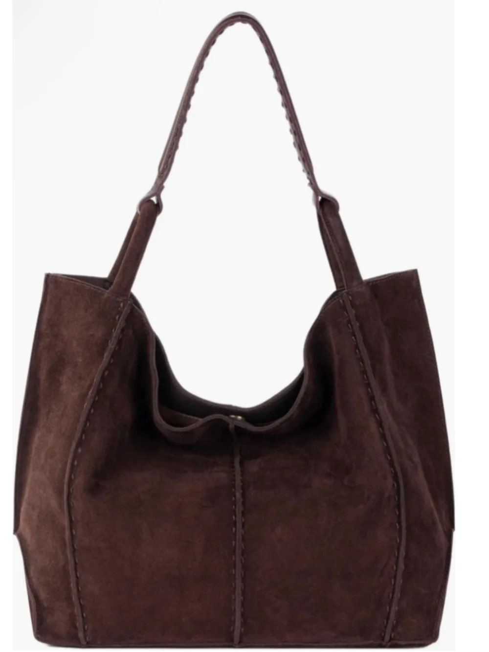 The Sak Los Feliz Large Suede Tote Bag, Mahogany Brown NWT